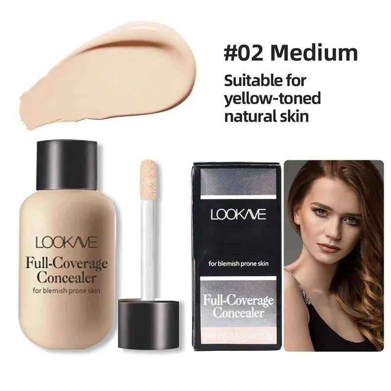 Tidesmit full cover liquid concealer cream for dark circles and face makeup with waterproof moisturizing formula