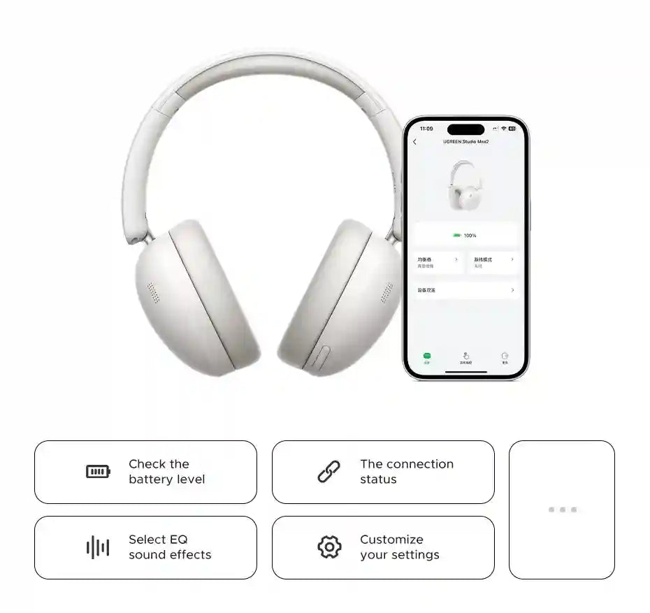 Tidesmit Wireless Over-Ear Headphones with 80H Battery and HiFi Audio Tidesmit