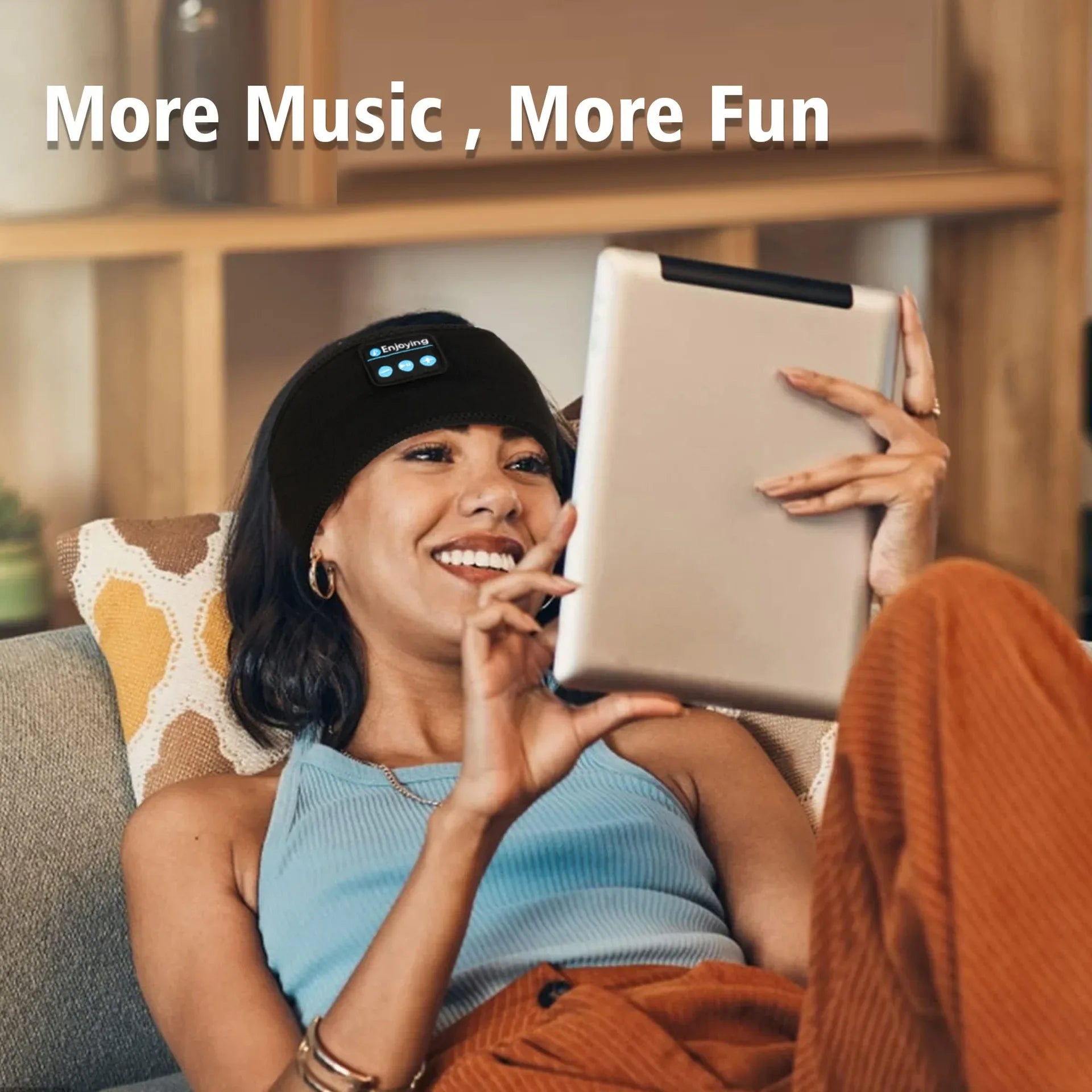 Sleep Headphones Bluetooth Headband Wireless Sport Mask by Tidesmit Tidesmit