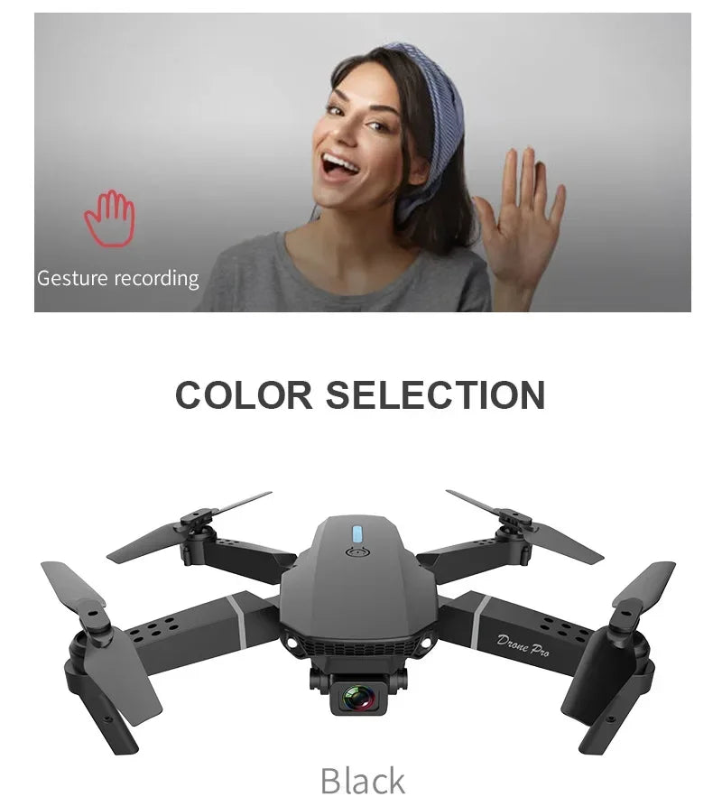 4K Camera Drone Foldable Quadcopter with Dual Wide Angle Lens Tidesmit