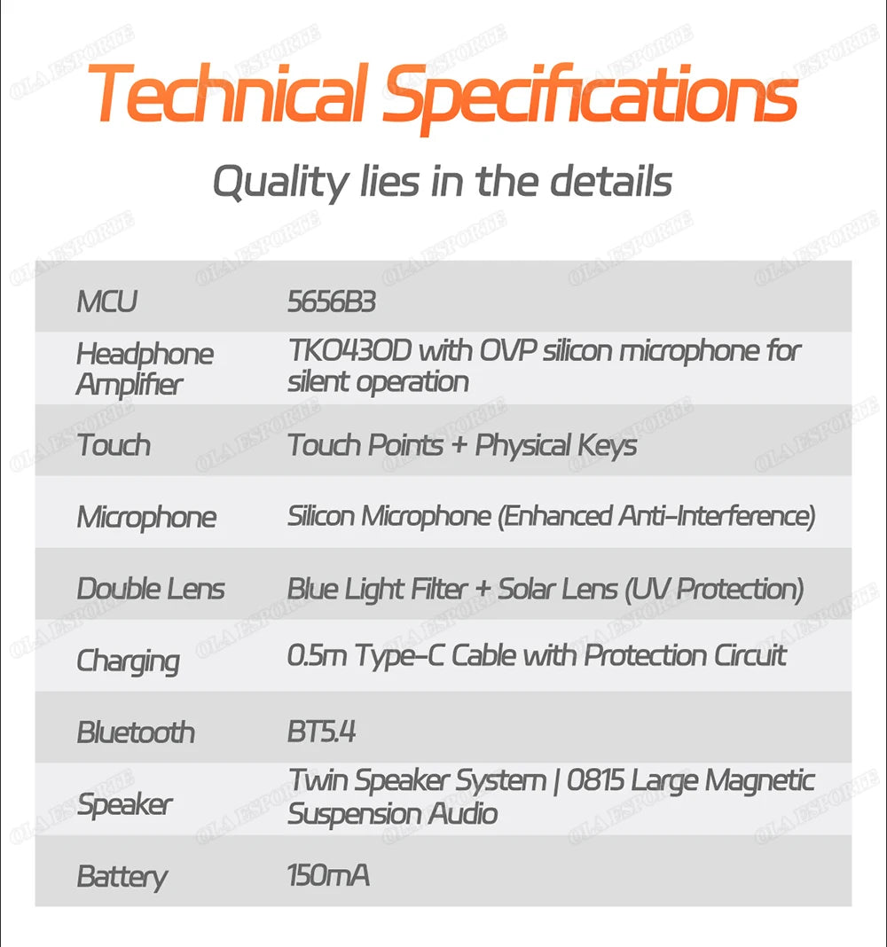 Smart Glasses Bluetooth Audio - IP68 Waterproof VR Immersive Tech Tidesmit