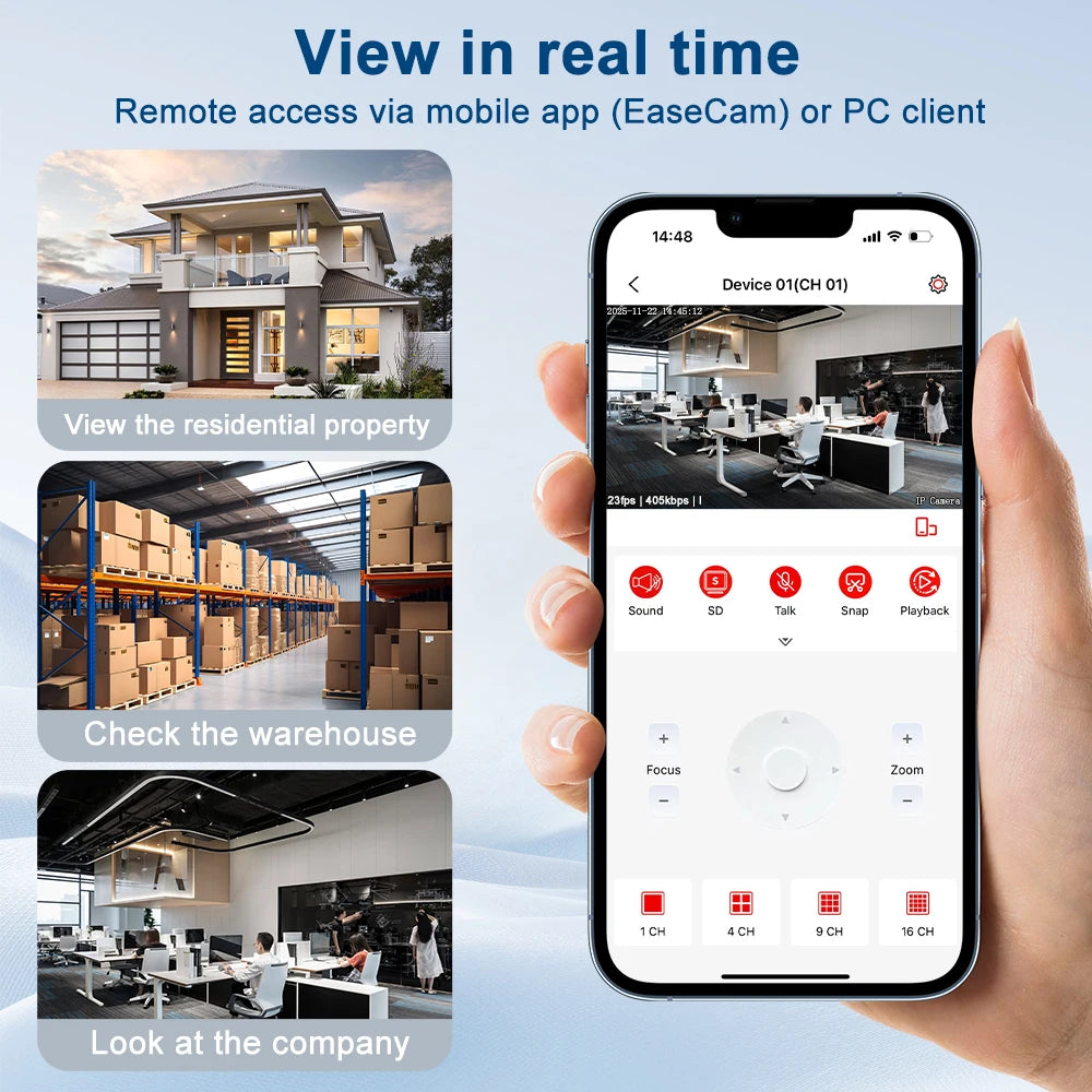 4K 8MP Auto Focus Poe Ip Camera  AI Face Detection Humanoid Video Surveillance Cameras Home Security Camera Outdoor CCTV
