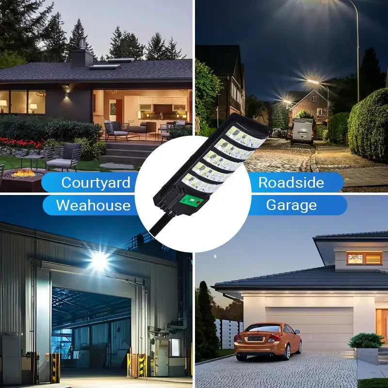 4/2pcs Outdoor Solar Street Lights Outdoor Waterproof Dusk To Dawn, Commercial Solar Parking Lot Lights With Motion Sensor, Solar Powered Street Light For Yard, Outside，summervibes