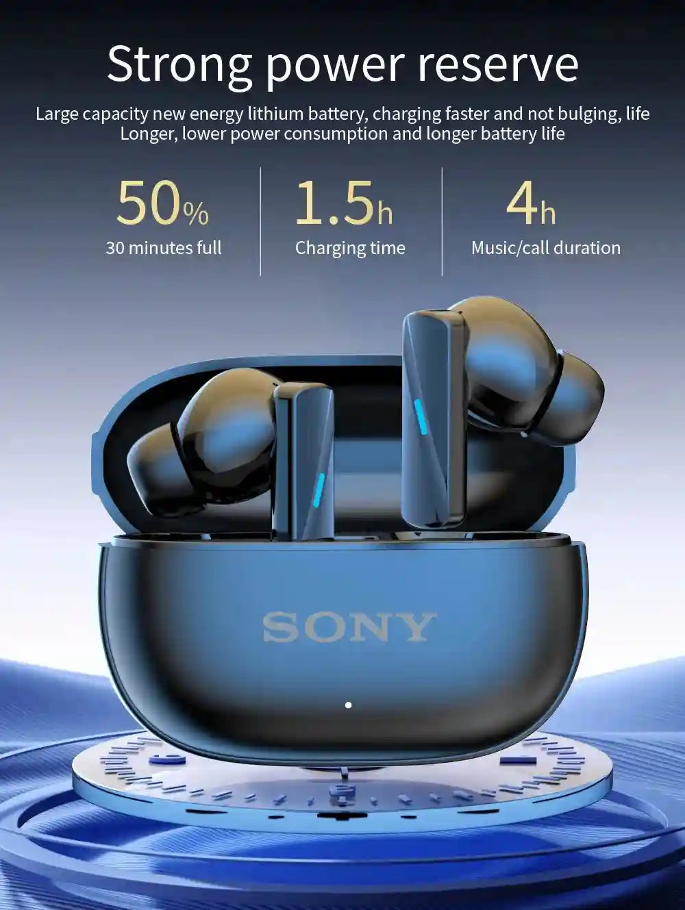 Wireless Bluetooth Earbuds with Active Noise Cancellation & Clear Mics Tidesmit