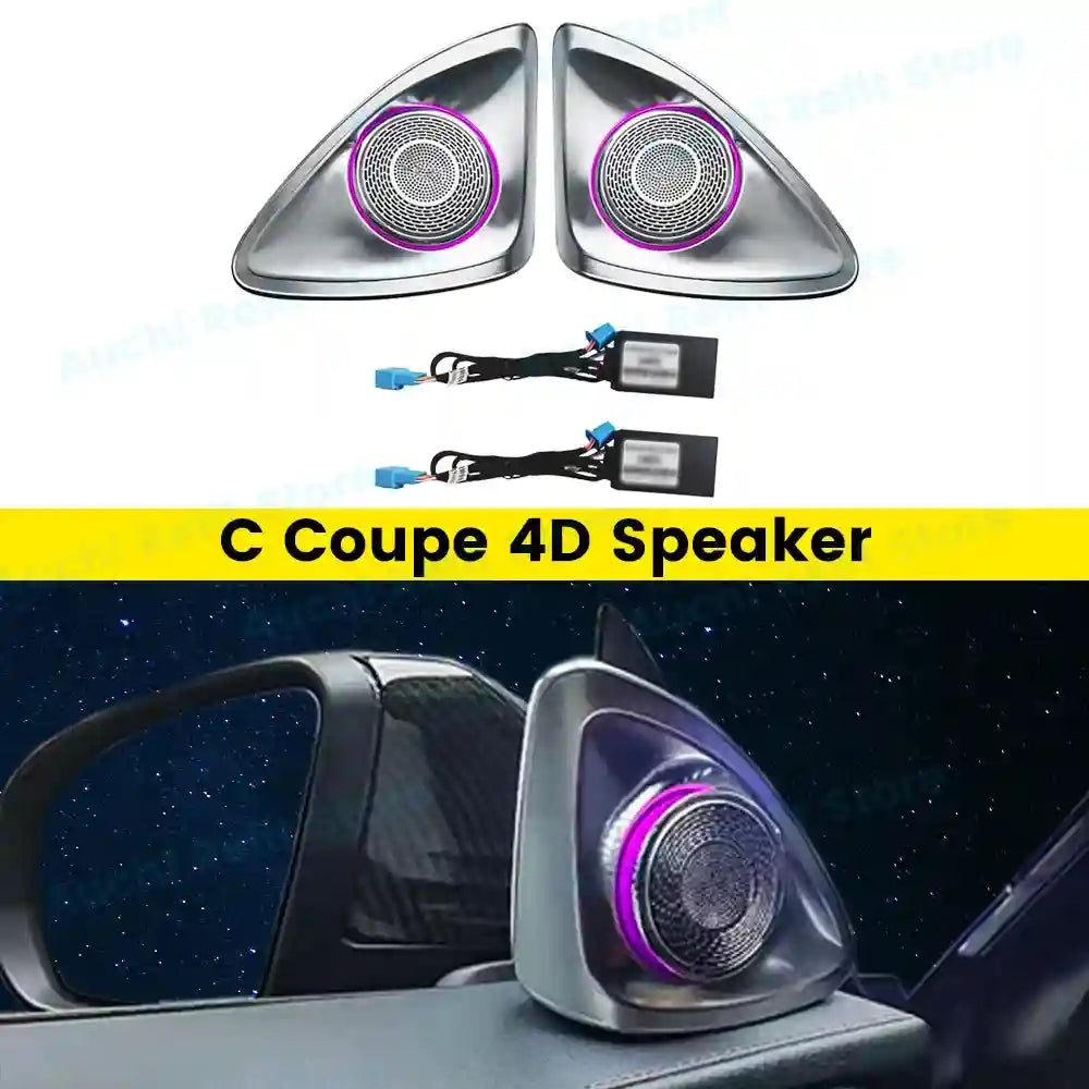 Mercedes-Benz W205 Ambient LED Vents - 64-Color Lighting Kit C coupe 4D Speaker Tidesmit