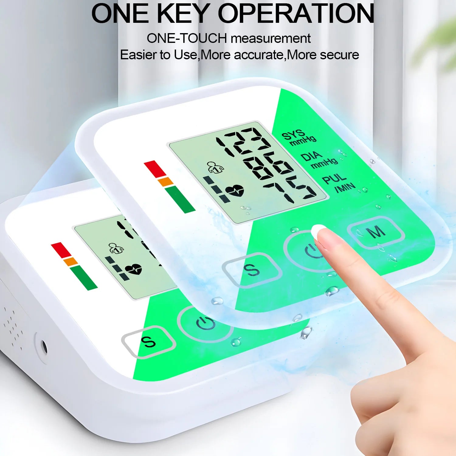 Upper Arm Automatic Blood Pressure Monitor BP Sphygmomanometer Pressure Meter Tonometer for Measuring Arterial Pressure