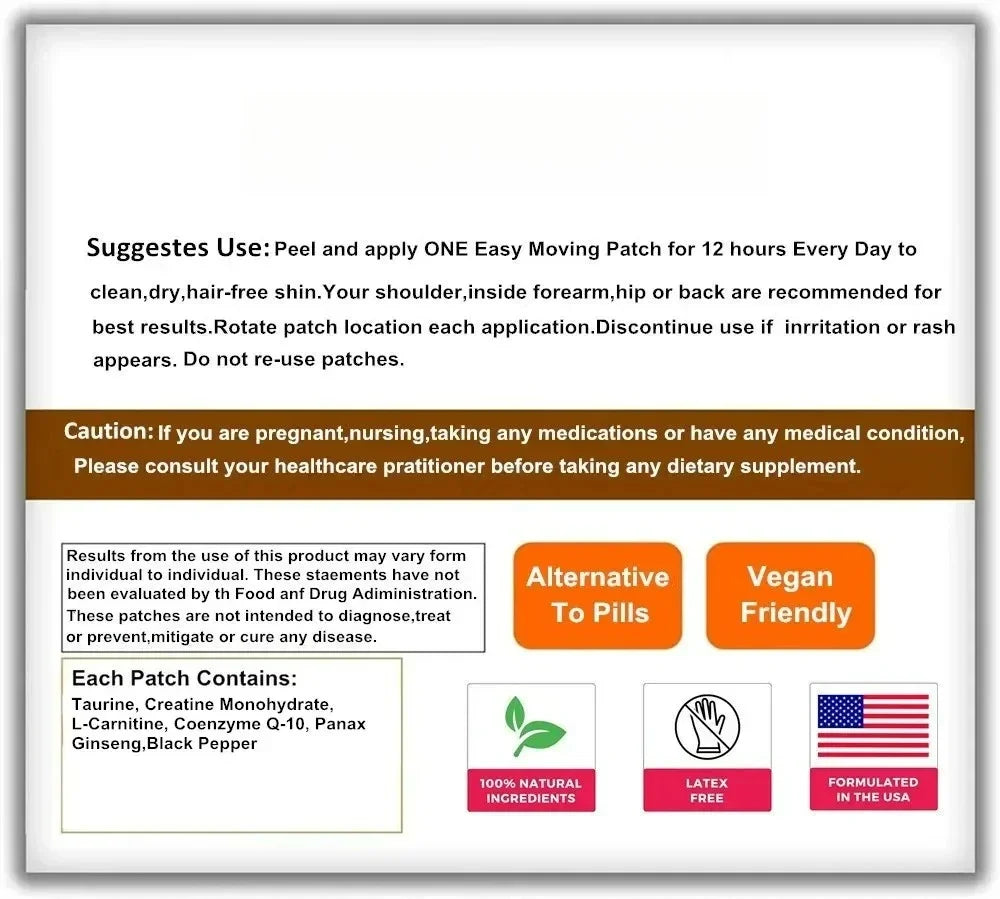 30 Patches Magnesium Glycinate & Malate Complex Transdermal Patches Stress, Muscle & Heart Support