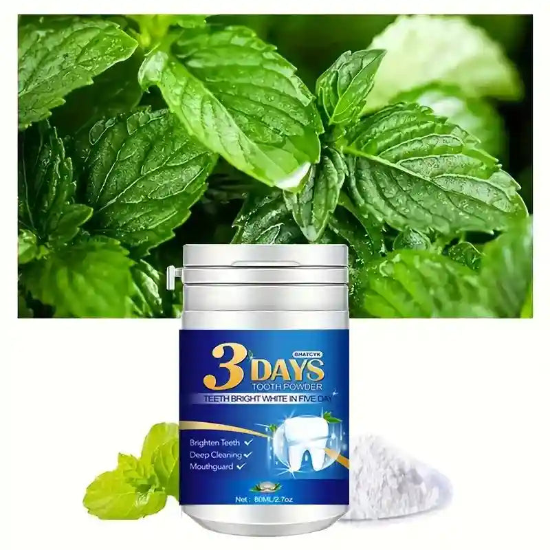 Tidesmit teeth whitening powder for deep cleaning and removing coffee, tea, and smoke stains from enamel