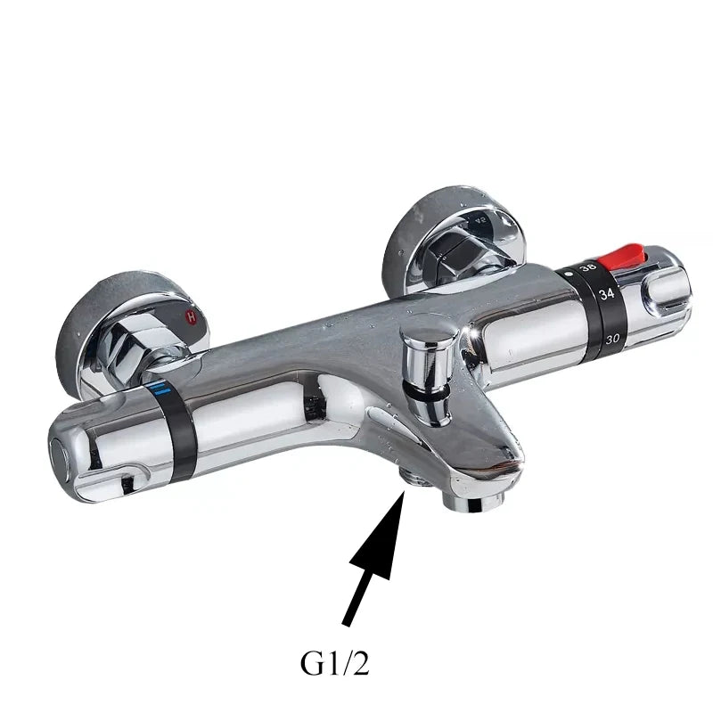 Thermostatic Shower Faucet Mixing Valve Thermostatic Faucet Shower Faucet Bathroom Combination Water Long Spout Bathtub Faucet