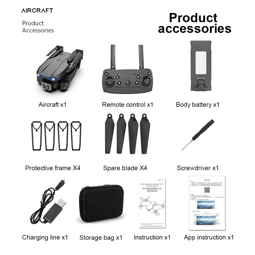 4K Camera Drone - Foldable RC Quadcopter with Obstacle Avoidance Tidesmit