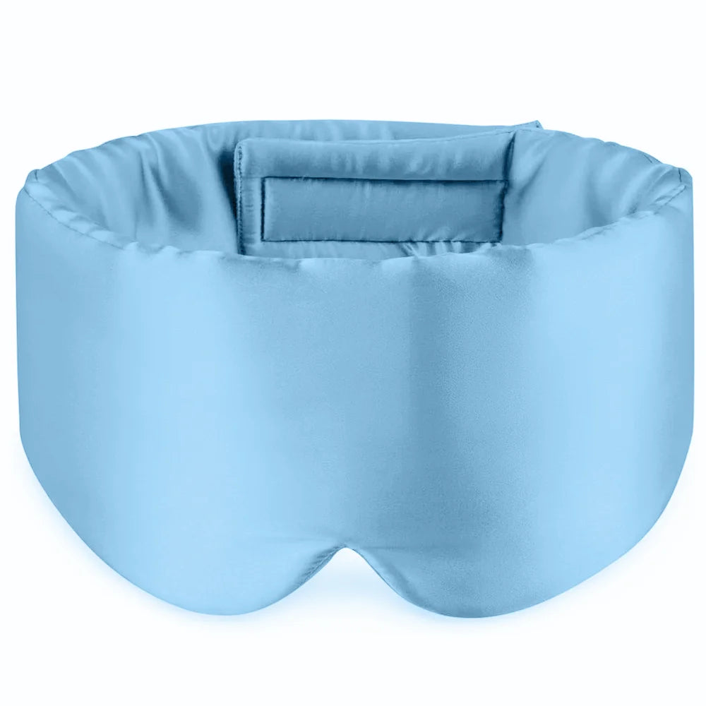 100% Mulberry Silk Sleep Mask Soft Padded Eyemask Eyeshade Blocking Light for Travel & Nap Comfortable Sleeping Eyepatch