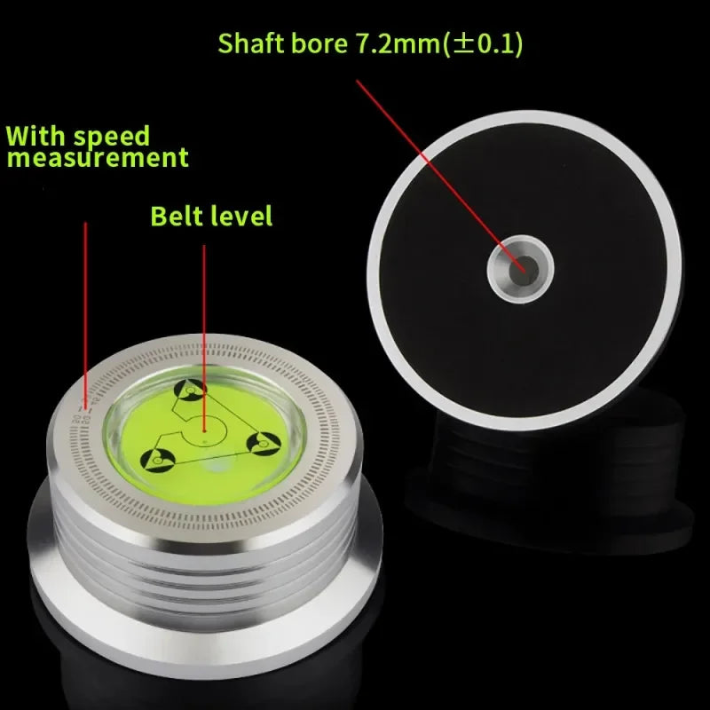 50Hz LP Vinyl Record Player Universal Music Player Aluminum Alloy Disc Turntable Stabilizer With Level Accessories Weight Clamp