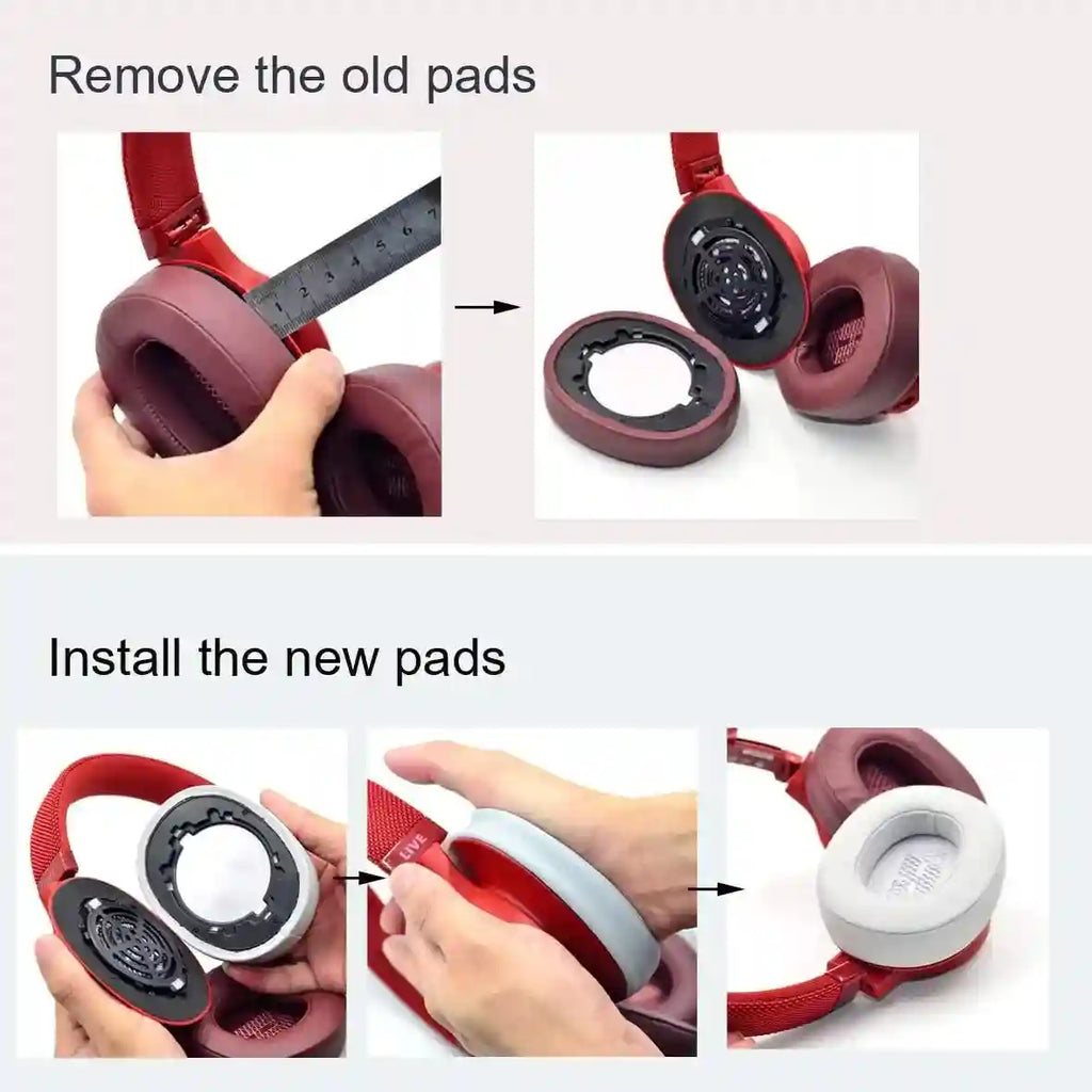 Replacement Ear Pads for JBL Live 500BT Wireless Headphones - Soft Protein Tidesmit
