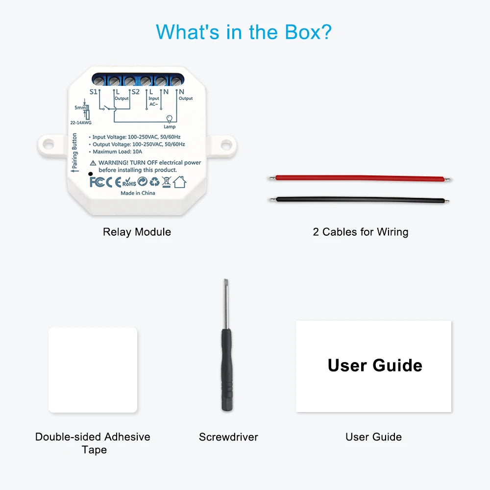 Smart WiFi Light Switch Module for Home Automation - App Controlled Tidesmit