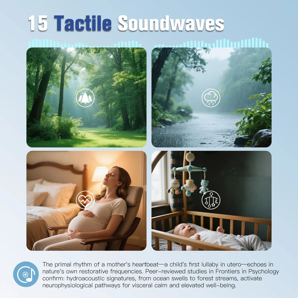 White Noise Machine Portable Baby Sleep Assistant Smart Cry Detection 15 Calming Sounds Night Light Timer Baby Shower Gift