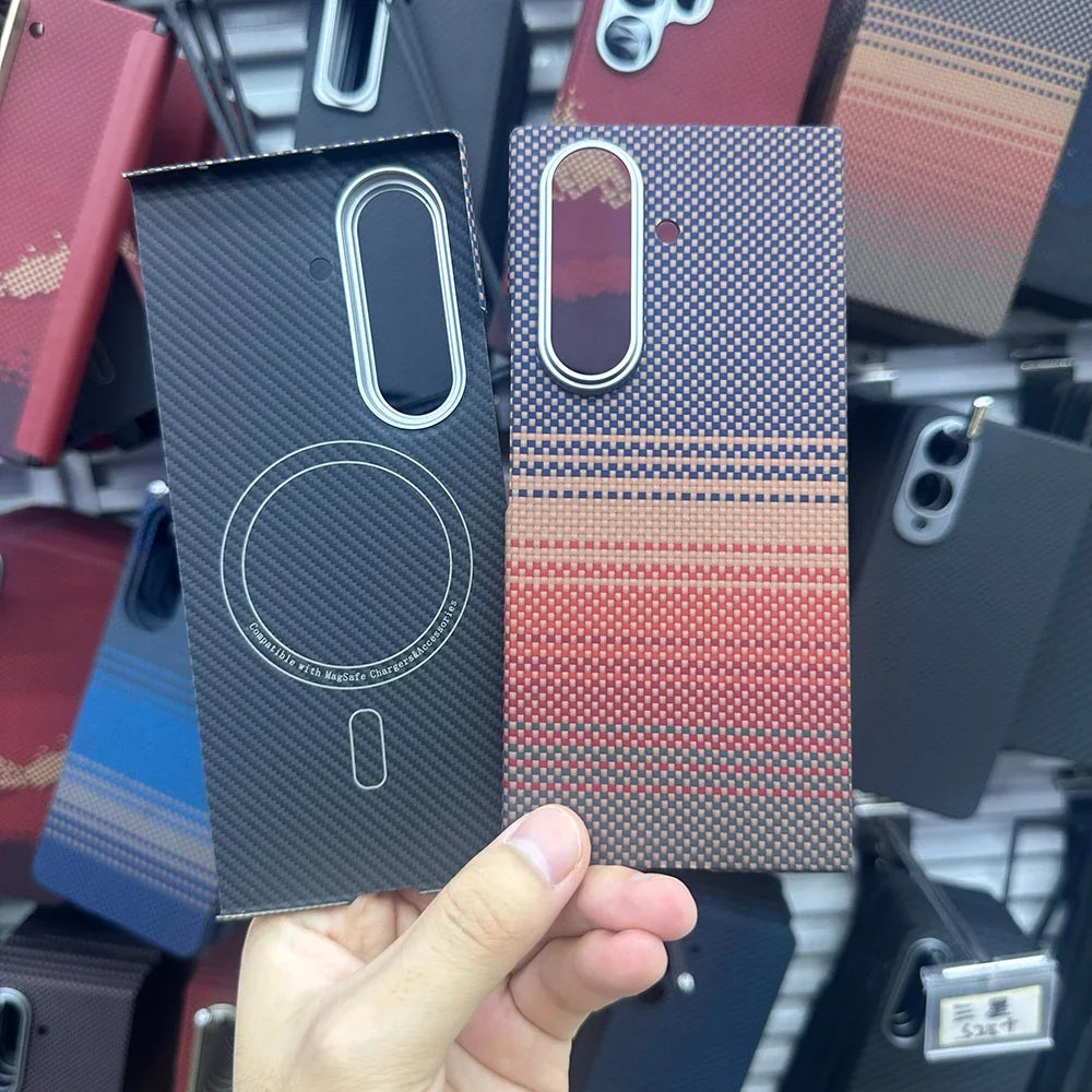 Samsung Galaxy Z Fold 7 Carbon Fiber Case - Slim Magsafe Cover Tidesmit