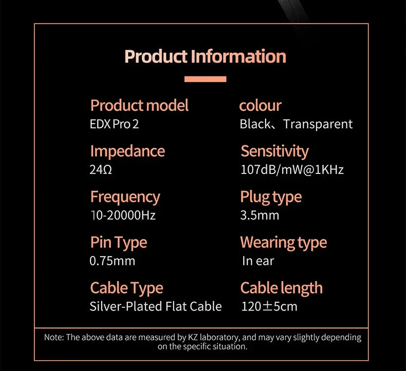 KZ EDX Pro In-Ear Monitors | HiFi Wired 3.5mm Earphones | Tidesmit Tidesmit