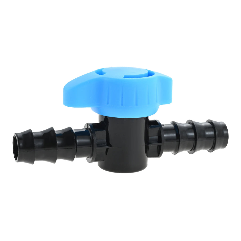 15pcs Plastic Drip Irrigation 1/2 Inch Barbed Shut Off Valve for 1/2 Inch 16mm Drip Irrigation Tubing for Drip Sprinkler Systems