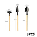 3PCS Planting Tools Mini Digging Weeding Garden Tool Set for Indoor Flower Pot Cactus Vegetables Small Plants Garden BZQ01