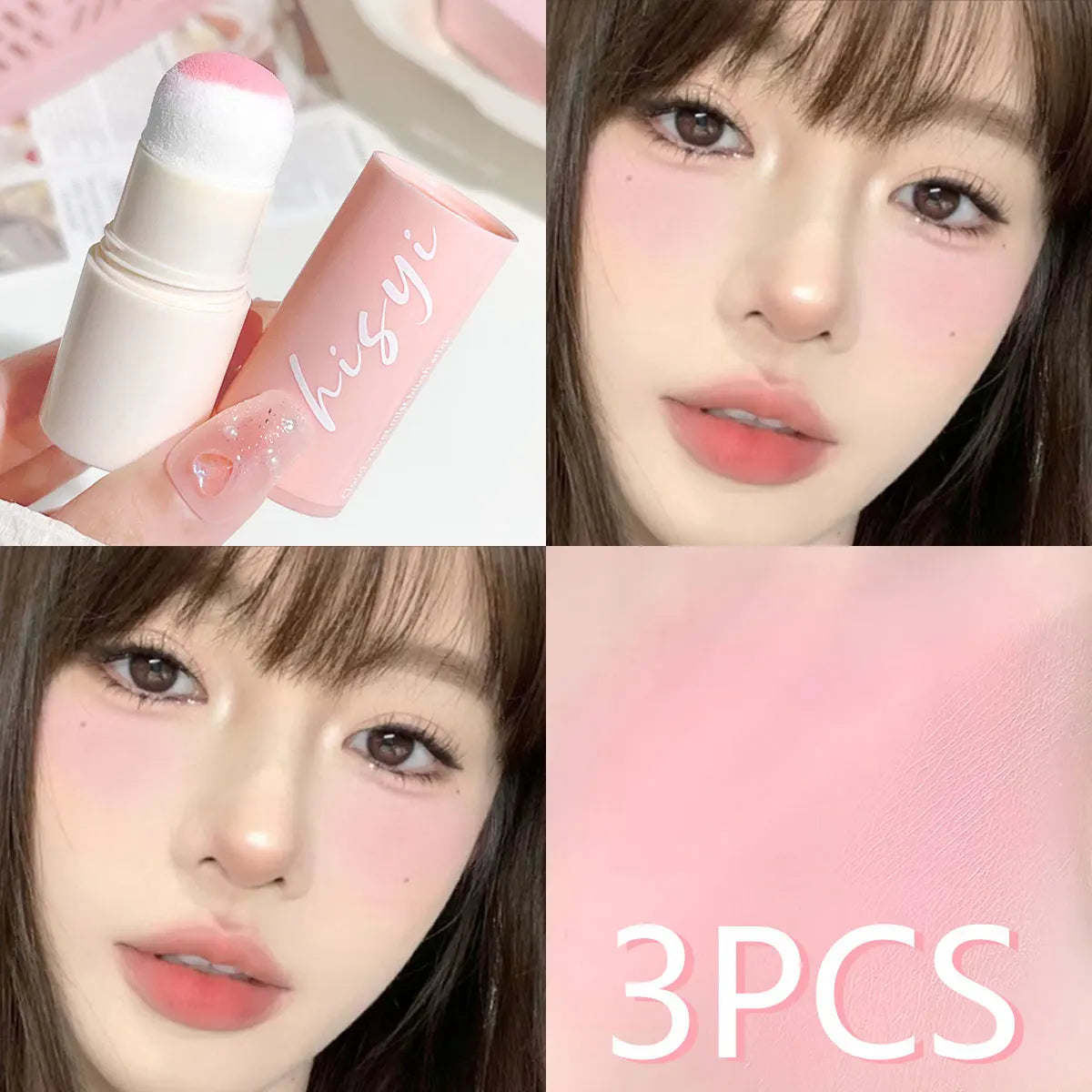 Tidesmit Cloud Soft Matte Blush Stick for natural brightening face makeup with a flawless skin tone finish
