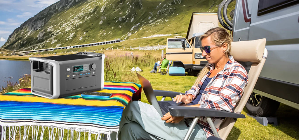 CTOLITY Camping Portable Power Station 1024Wh Lifepo4 Pure Sinve Wave Solar Generator Outdoor 220V 110V AC Outlets Garden Party