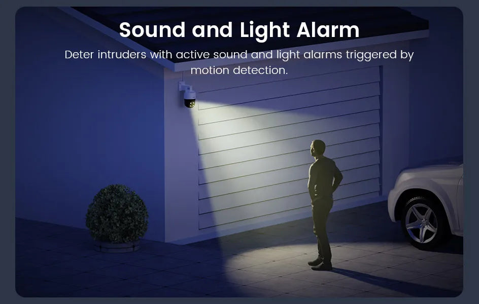 ZOSI C296 4K/3K PoE PTZ Security IP Camera Outdoor AI Detection Starlight Color Night Vision 8MP/5MP HD Video Surveillance Cam