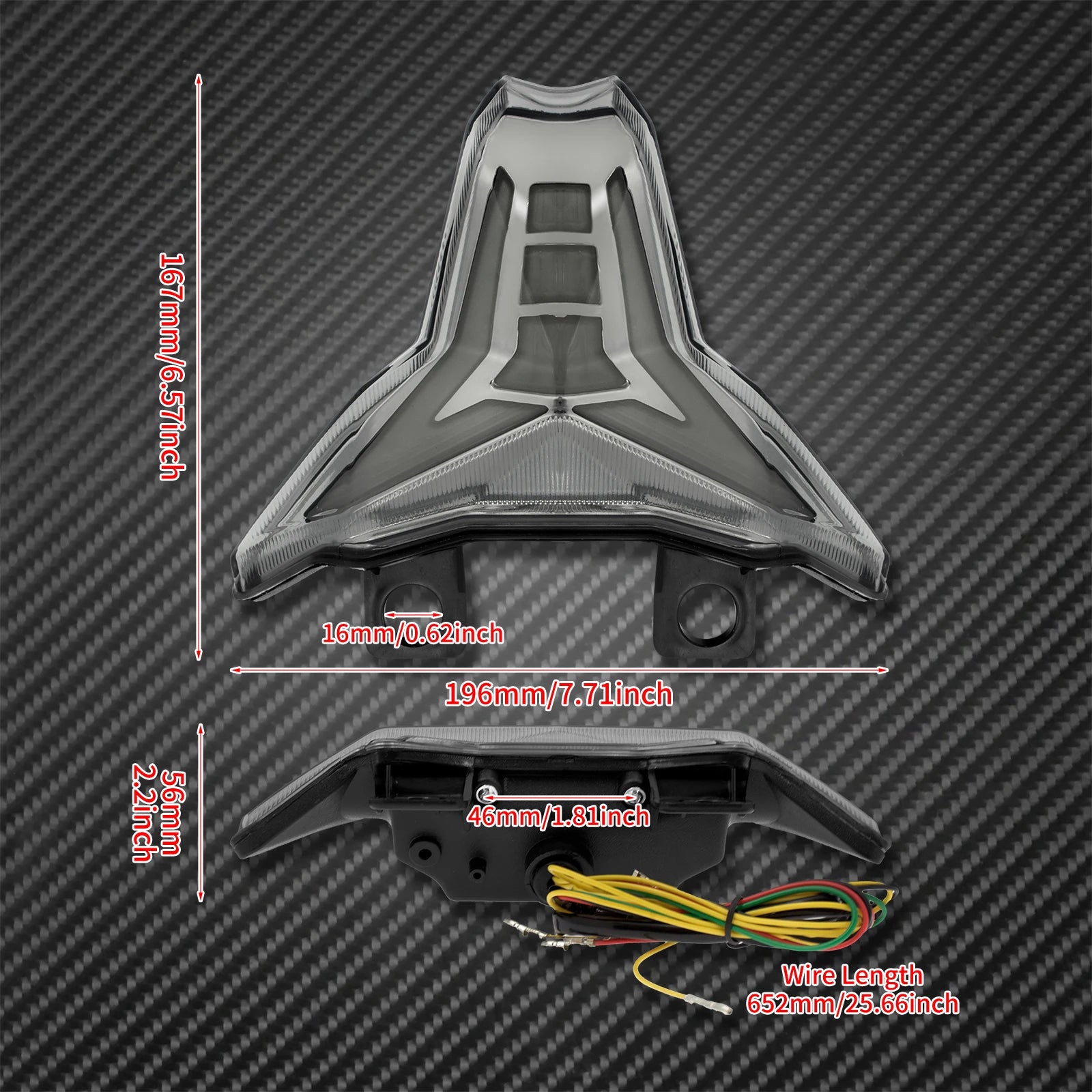 Motorcycle Rear Integrated LED Taillight Turn Signal Brake Run Lamp Tail Light For Kawasaki Z1000 2013-23 Ninja ZX10R ZX6R Z400