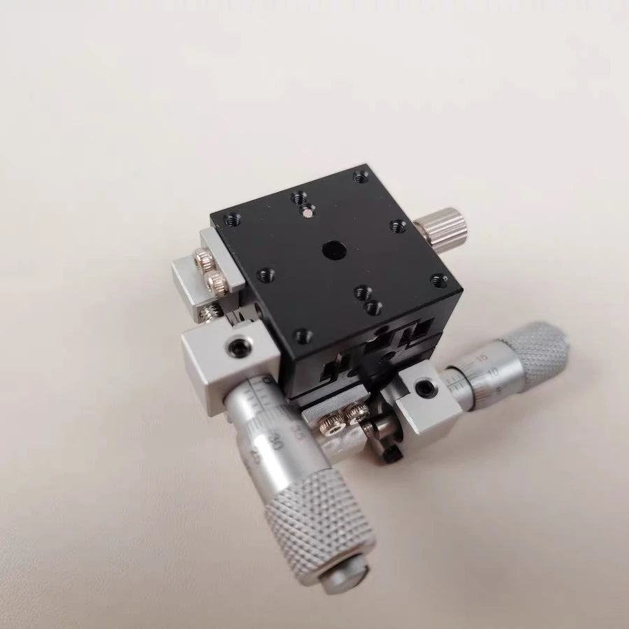 XY Axis 25*25-125*125 Micrometer Sliding Stage Platform Manual Displacement Sliding Table Guide Rail LY30/LY60/LY80/LY100/LY125