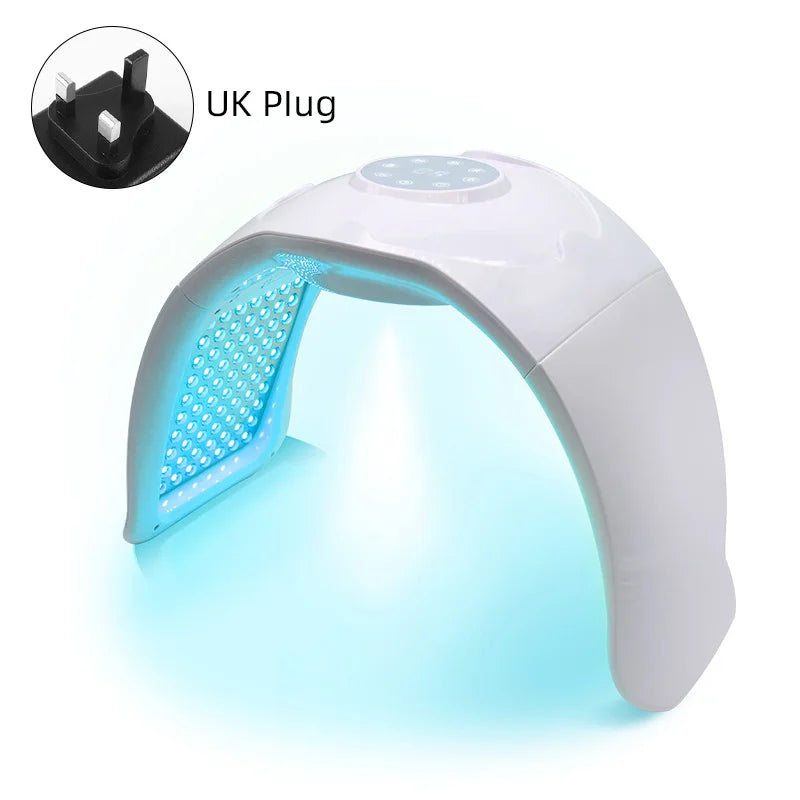 Newly 7-Color Phototherapy Lamp PDT LED Photon Machine Nano Spray Skin Moisturizing Face Steam Engine Face SPA Red Blue Light