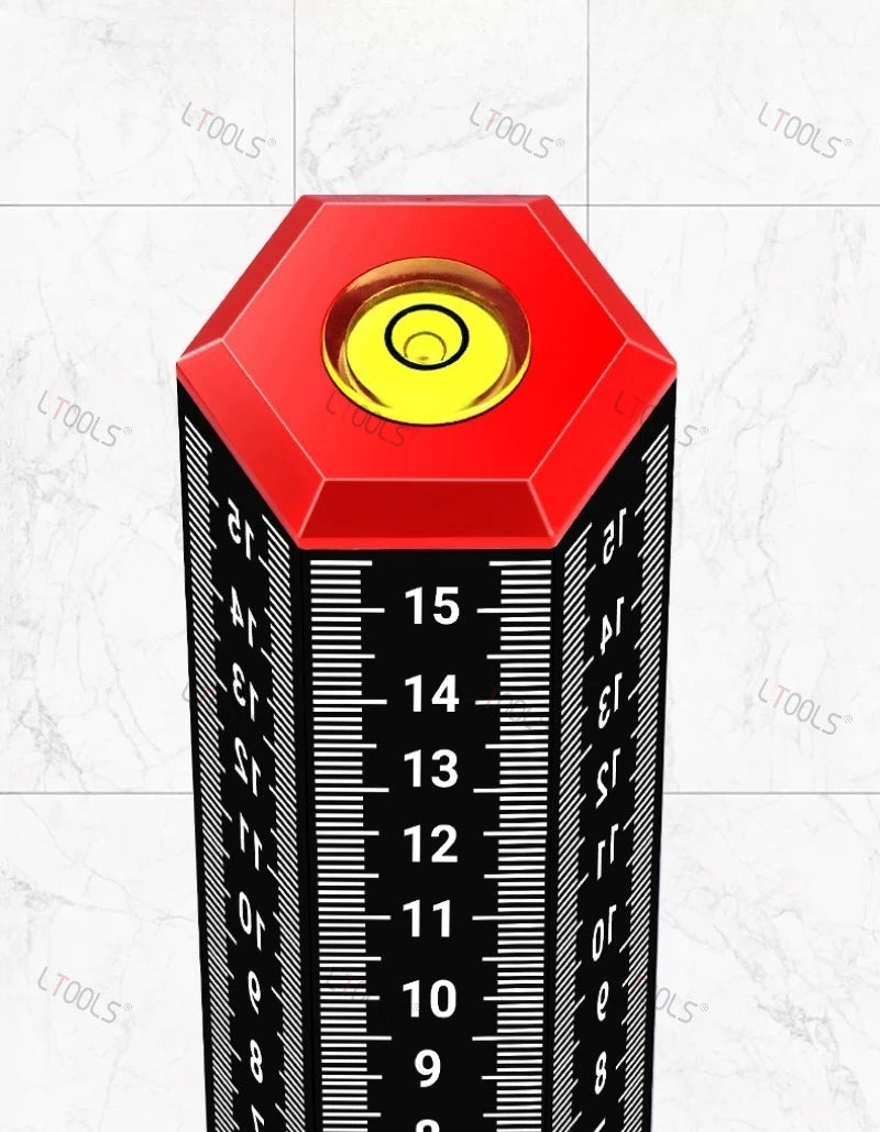 6-sided Scale Equal Height Level Ruler for Wall Tile Laying Woodworking Gradienter Suspended Ceiling Paving Tile Leveling Ruler