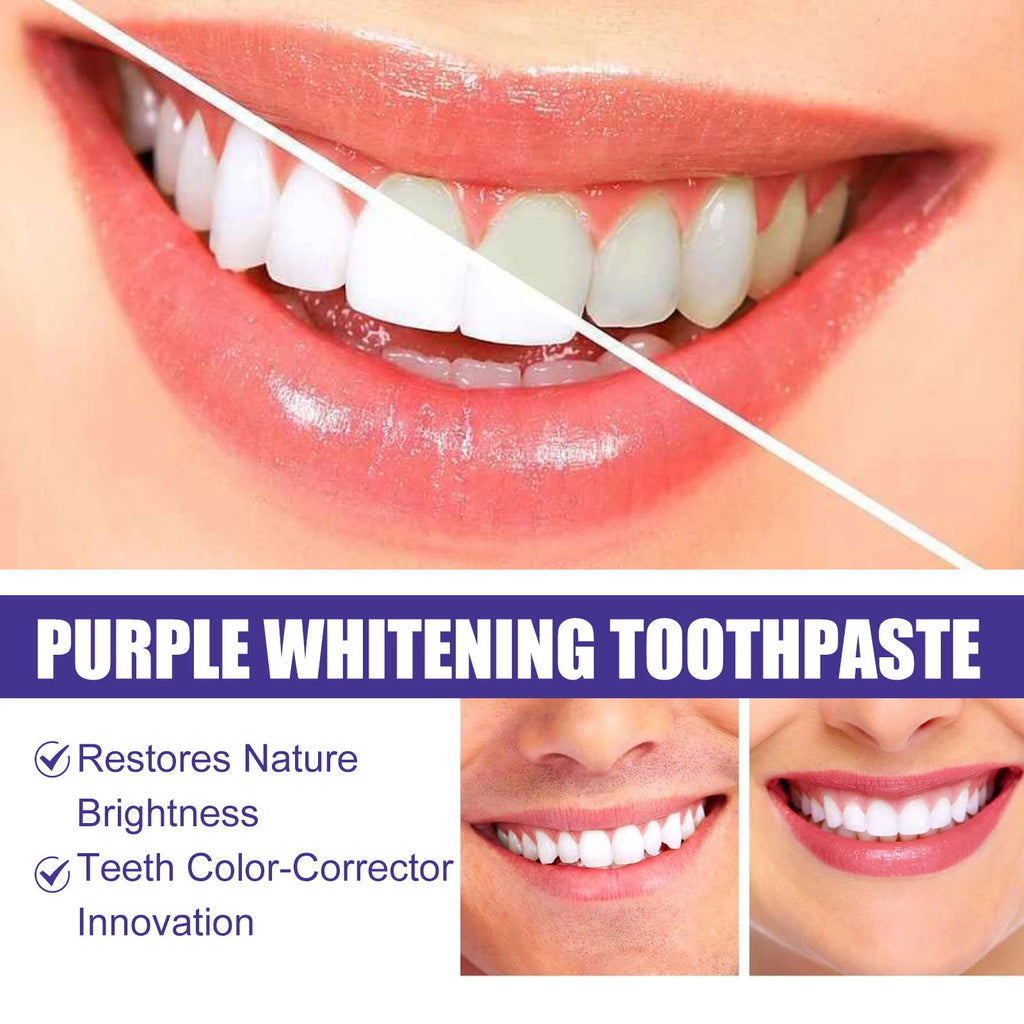 Tidesmit Purple Whitening Toothpaste for yellow stain removal and daily fresh breath oral care