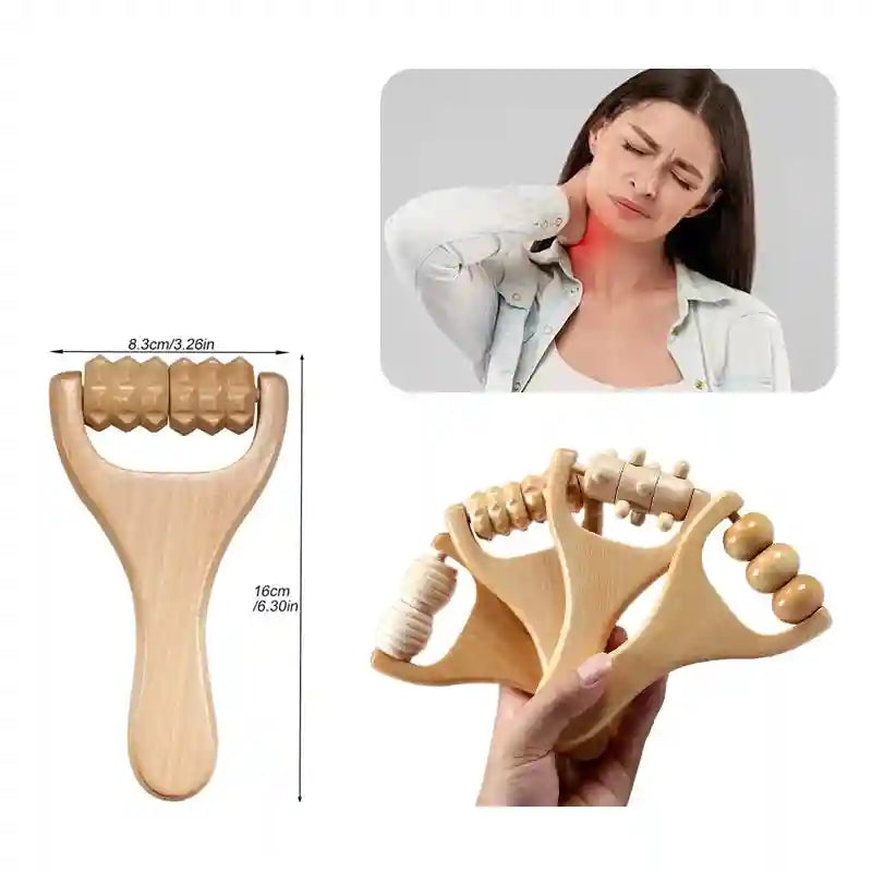 Wooden Massage Roller for Cellulite and Muscle Tension Relief - A-1pcs Massage Roller Tidesmit