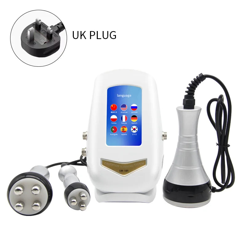 40K Ultrasonic Cavitation Body Slimming Machine - EU Certified Device Body Shaping Massage Equipment 220V UK Tidesmit