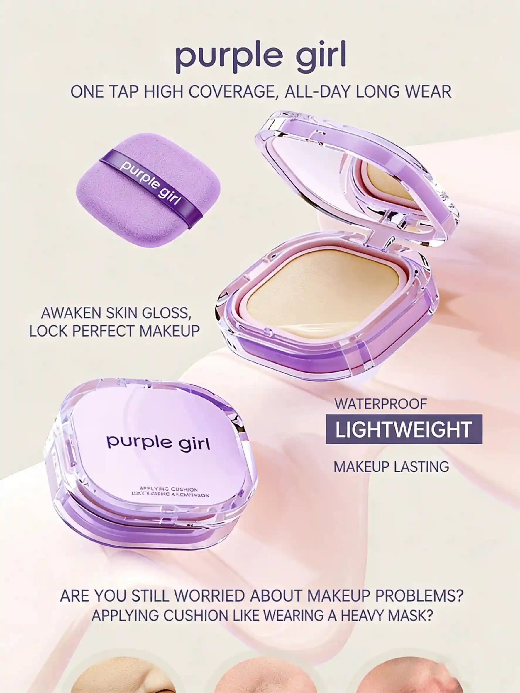 Tidesmit Minimeli full coverage creamy foundation 24h waterproof matte base texture close-up for oily and dry skin