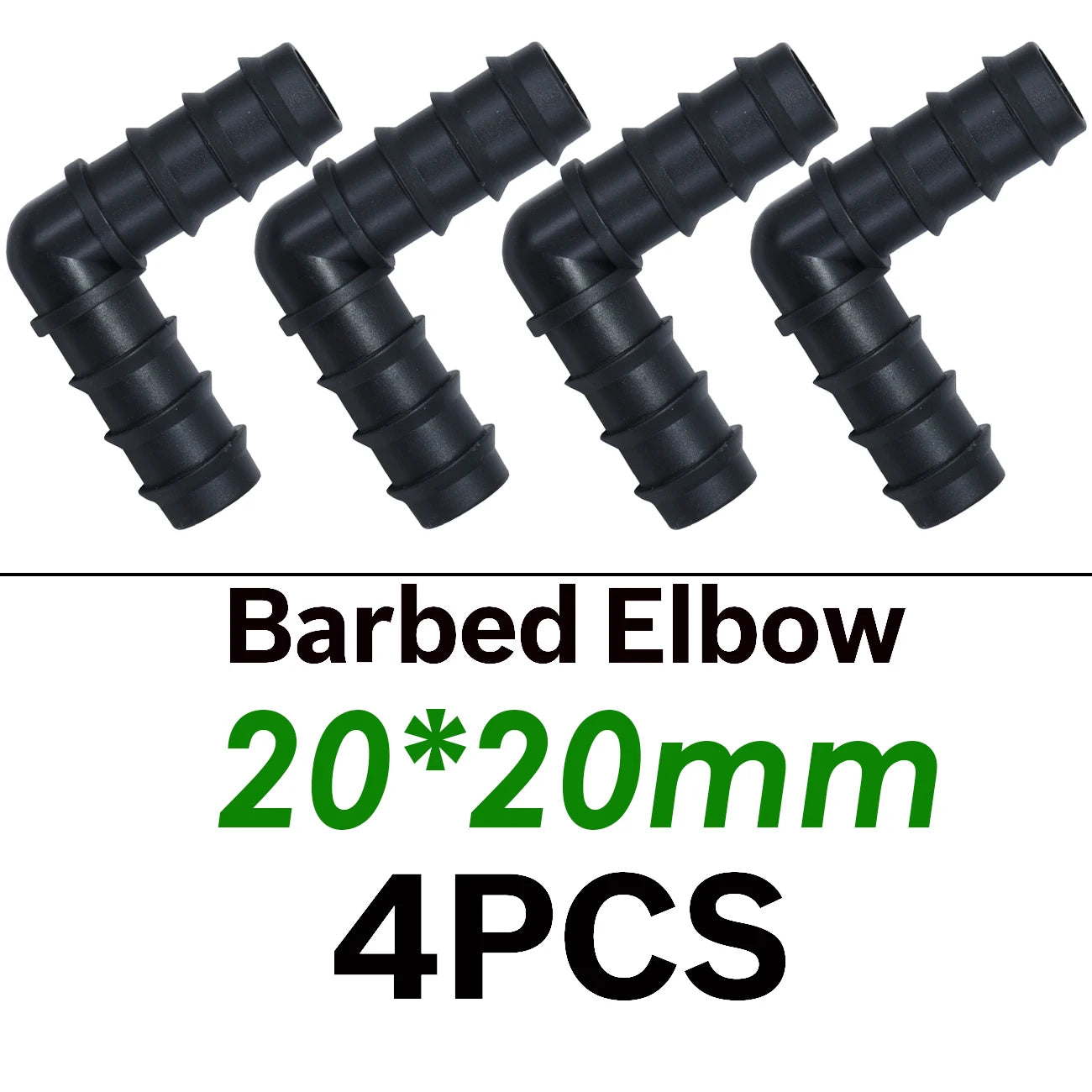 1/2" 3/4" Male Female Thread Connector To Barb 16mm 20mm 25mm PE Hose Adapter Tee Elbow Garden Irrigation Drip Watering System