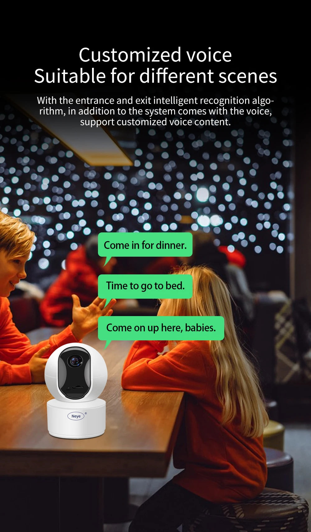 Neye S5 WiFi Smart Camera 8MP 4K Indoor Baby Monitor 360 ° Pan Tilt Automatic Tracking Camera CCTV Bidirectional Audio Camera