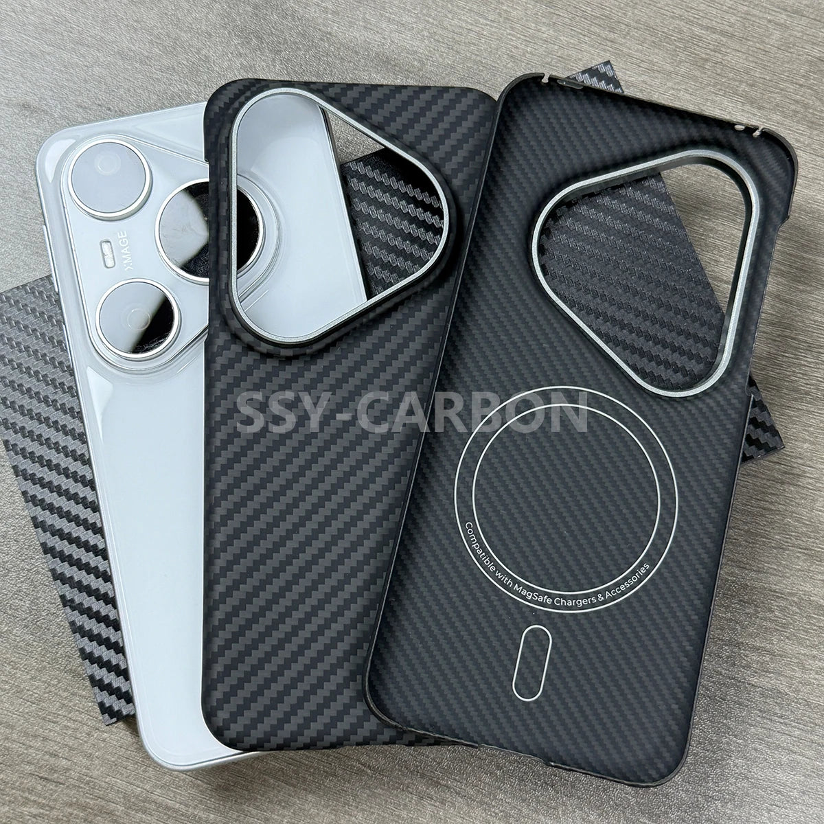 Carbon Fiber Huawei Pura 80 Ultra Case - Slim MagSafe Shock-Absorbing Cover Tidesmit