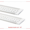 Transparent acrylic ruler with engraved measurement marks and squared edges