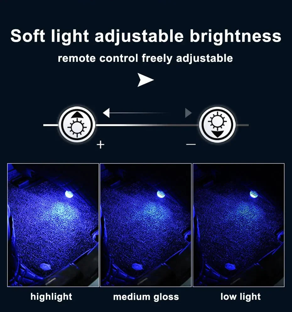 Wireless LED Car Interior Lights - Multi-Color Adhesive Set Tidesmit