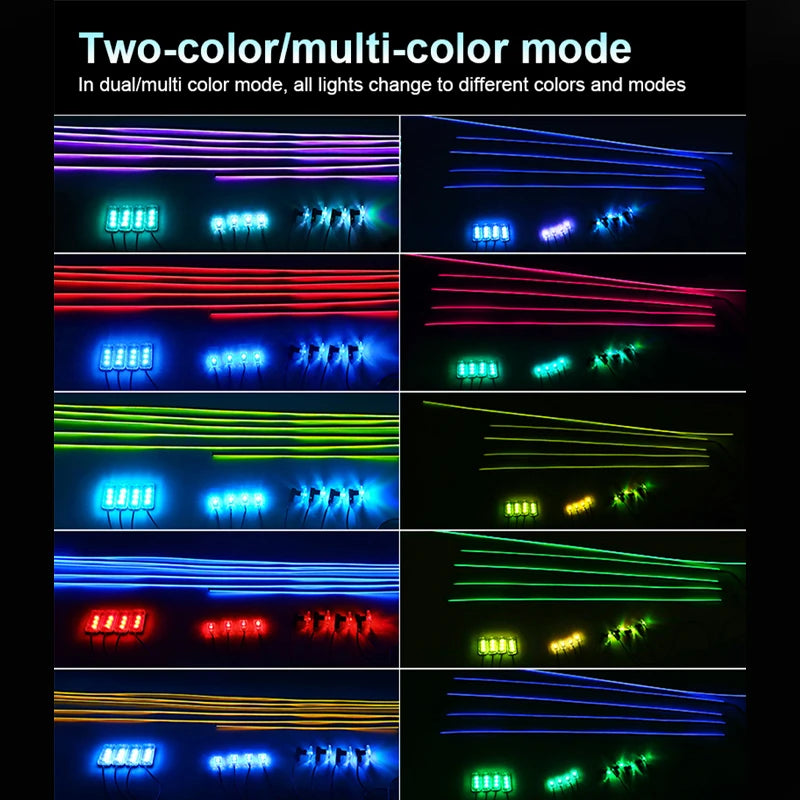Car Ambient Lighting Kit | 213 Color LED Strip Interior by Tidesmit Tidesmit