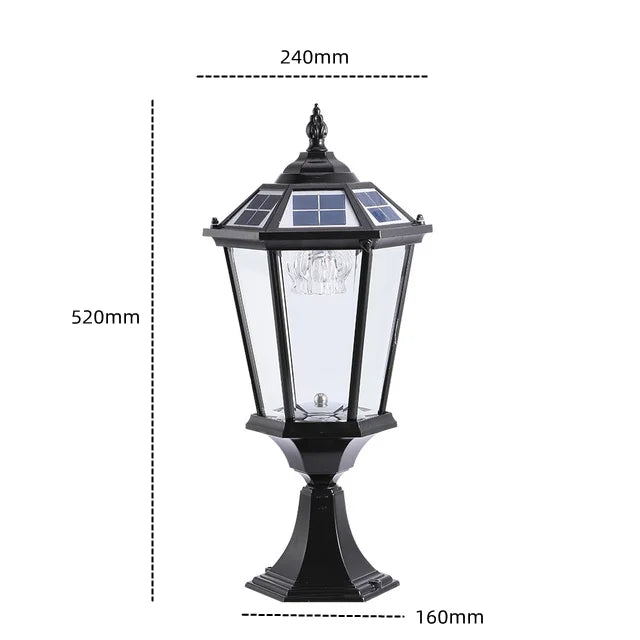 Solar LED Light Outdoor Lamp Pillar Light Solar Panel Spotlights Garden Decoration Outdoor Street Wall Sconce Lamp Sunlight