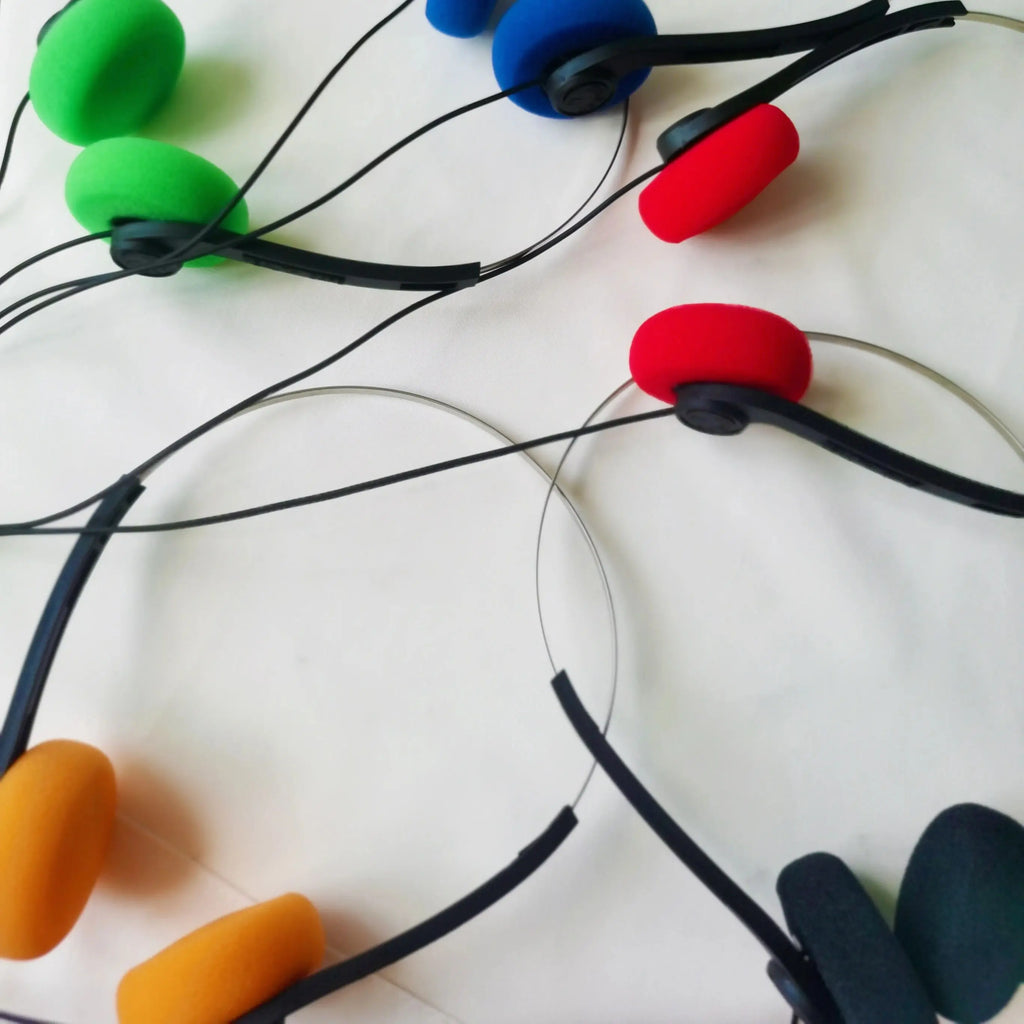 Retro Wired Headphones with Microphone - Lightweight Over-Ear Design Tidesmit