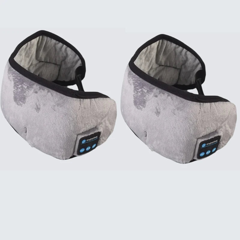 Bluetooth Sleep Eye Mask with Wireless Headphones - Breathable 3D Design 2PCS-Gray Tidesmit