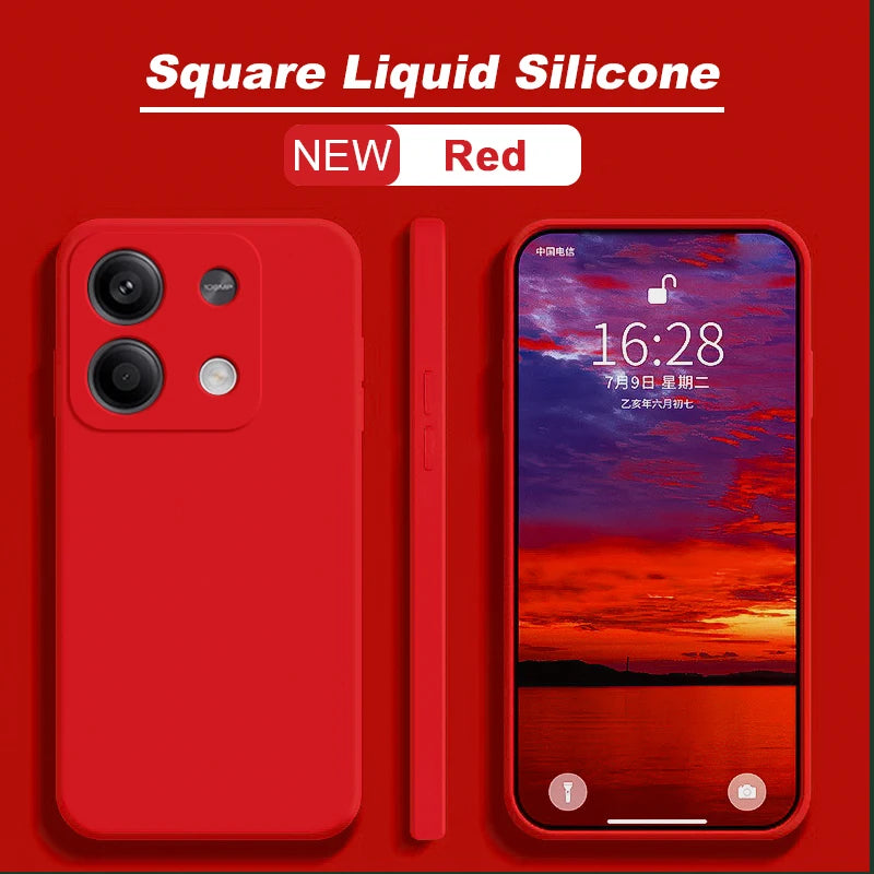 Redmi Note 13 Liquid Silicone Case - Slim Shock-Absorbing Cover Red Tidesmit
