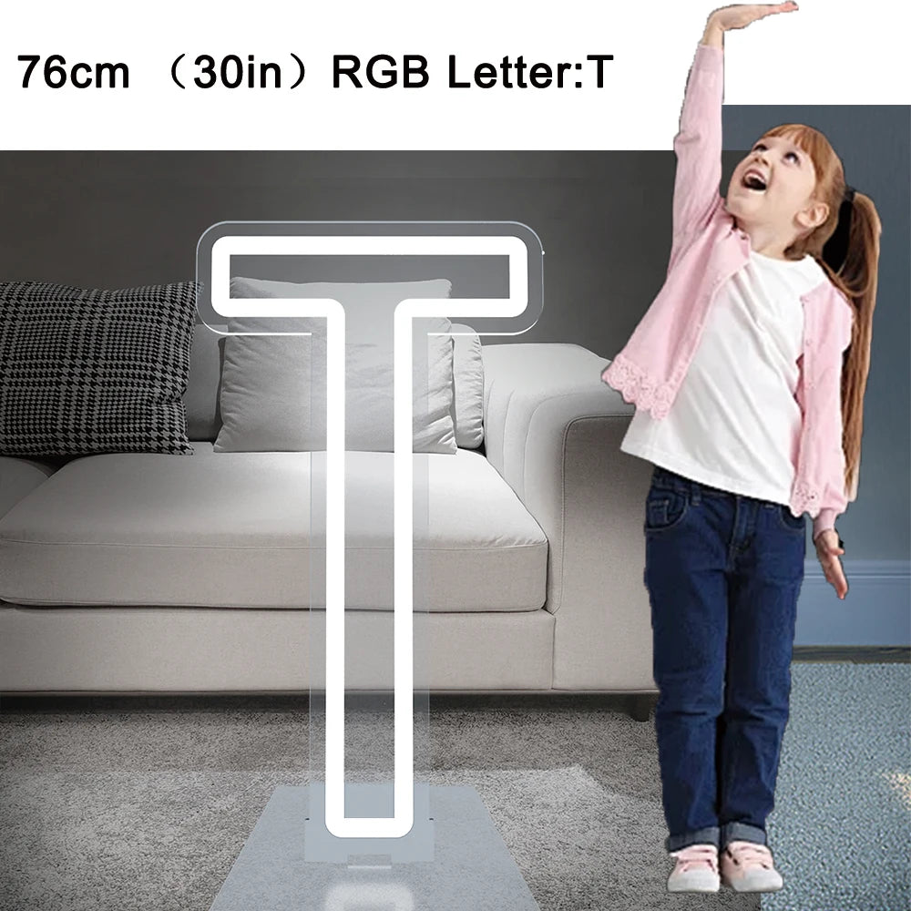 76cm Tall LED Alphabet Light Up Letters for Professional Event Decor 76cm T White Tidesmit