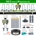 Gardening Intelligent LCD Dual Zone Independent Water Timer Atomization Cooling System Kit Courtyard Automatic Watering Program