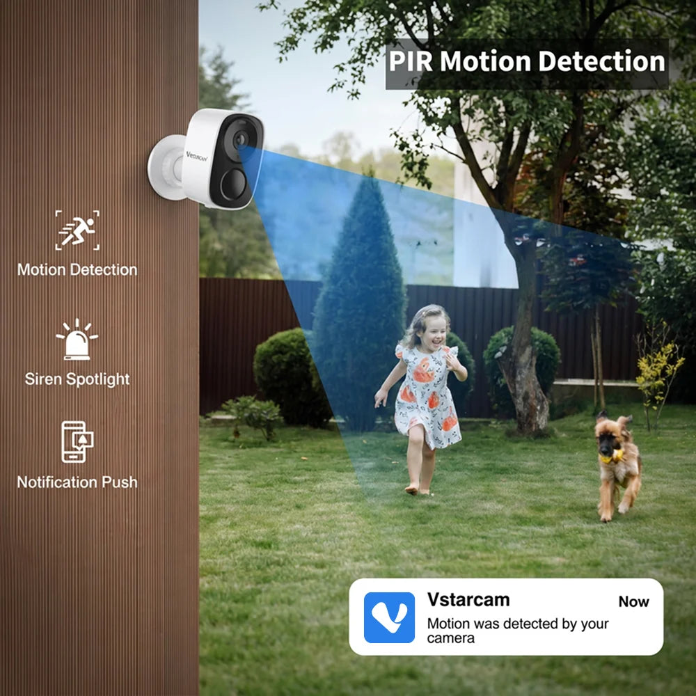 4K Wireless Battery Powered Cameras Outdoor Magnetic 5MP Indoor for Home Security Smart Motion Detection  CCTV IP Camera