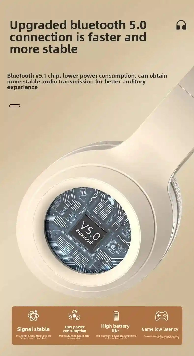 Wireless Over-Ear Headphones with Active Noise Cancellation and HiFi Stereo Tidesmit