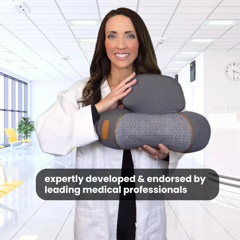Heated Neck Massager Pillow | Deep Tissue Cervical Traction | Space Gray Massage Cushion Tidesmit