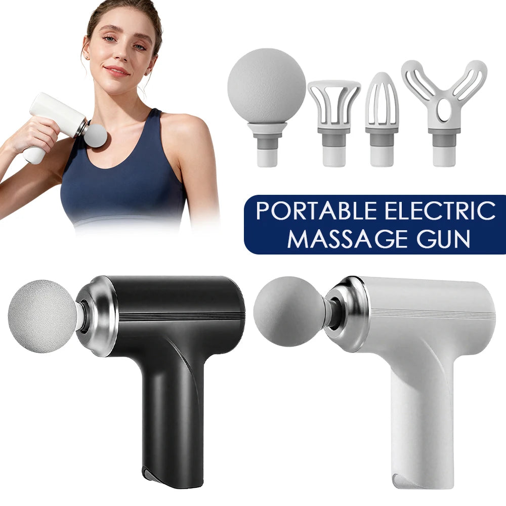 Portable Massage Gun: Deep Tissue Electric Massager for Muscle Relief Back Massage Instrument Tidesmit